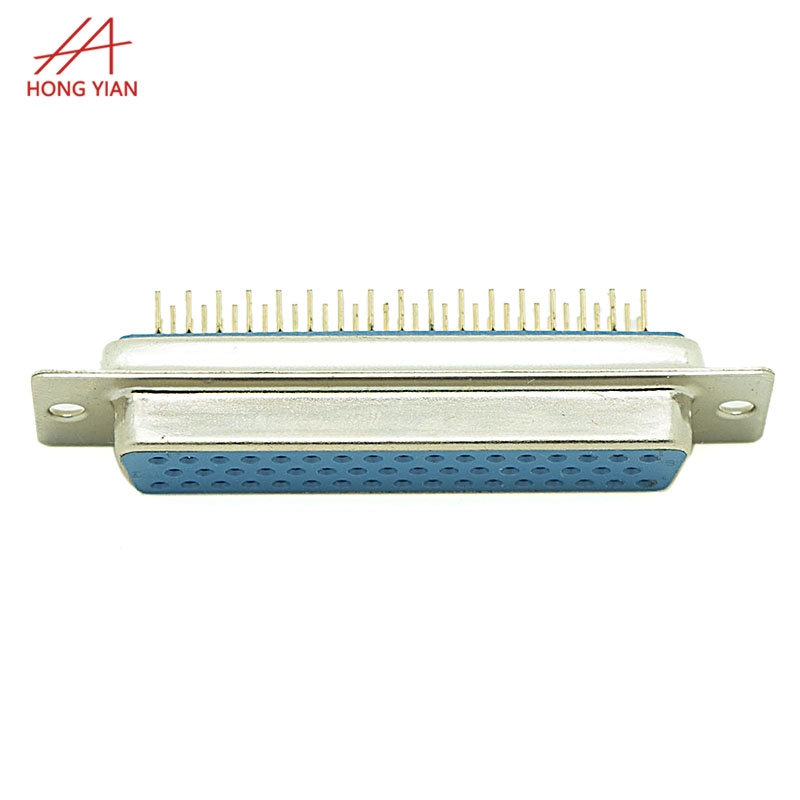 DB 50P 180 Degree Dip Female Blue SCSI Connector