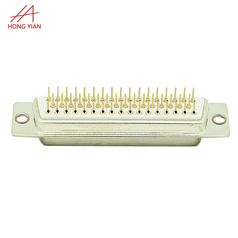 DB 78P 180 Degree Dip White Female  D-sub Connector