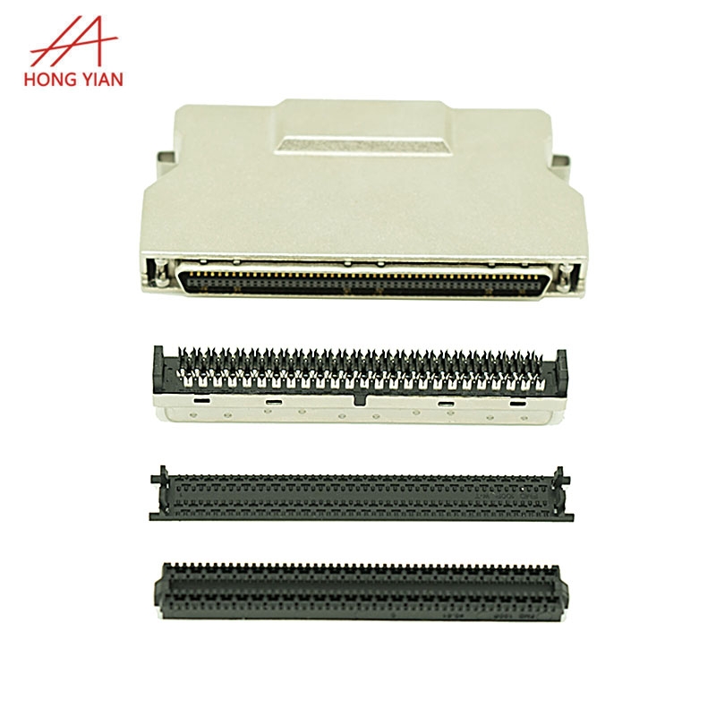 HPCN100P IDC Type Spring 180 Degree Outlet Male SCSI Connector