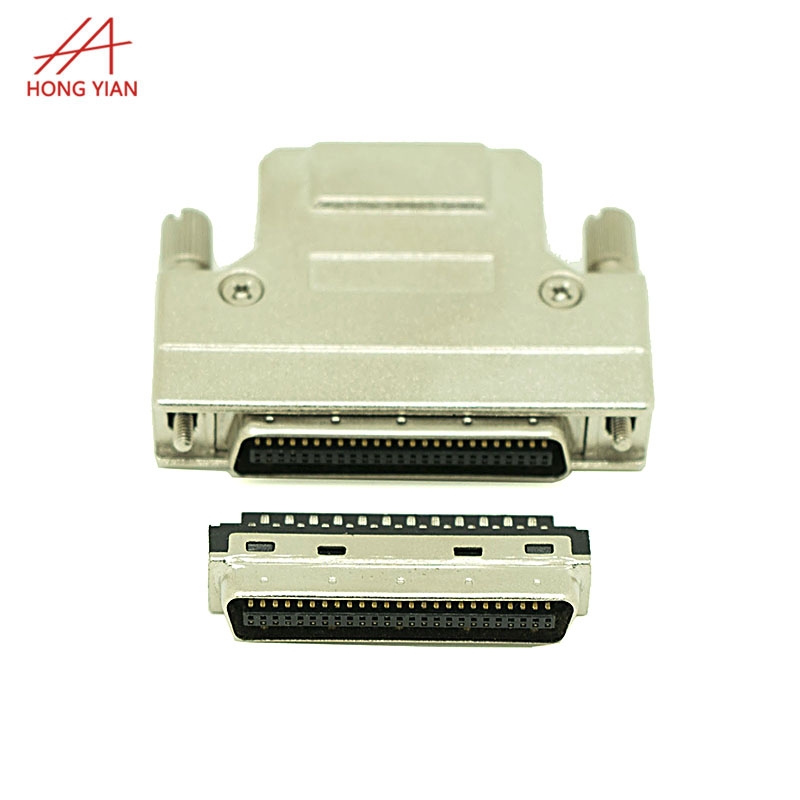 HPCN50P Solder Type Double Screw Outlet Male SCSI Connector