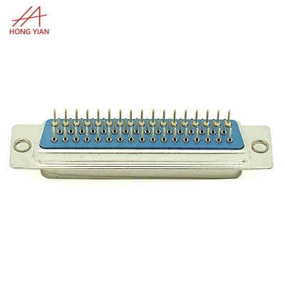 DB 50P 180 Degree Dip Female Blue SCSI Connector