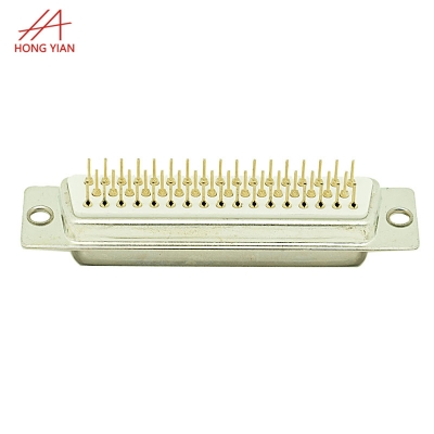 DB 78P 180 Degree Dip White Female  D-sub Connector