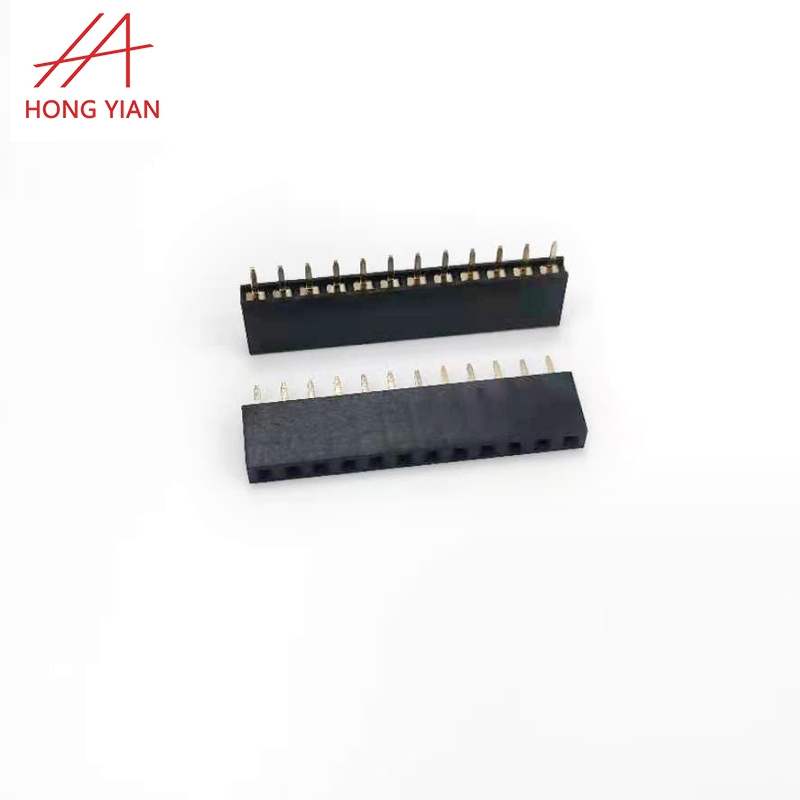 Pitch 2.0mm H8.5mm 12P Single Row Straight Angle 180 Degree Female Header