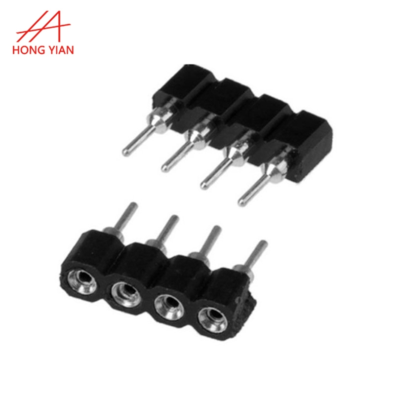 Pitch 3.96mm Single Row Straight Angle 4Pin Round Pin Female Heaer