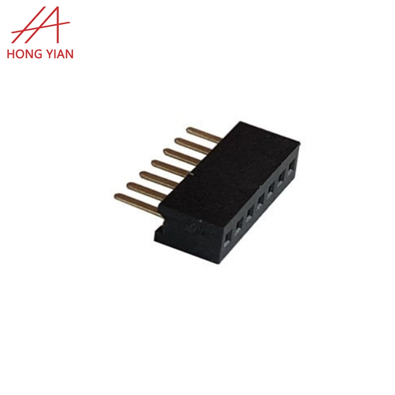 Pitch 2.54mm H8.5mm Single Row Straight Angle Female Pin Header Connector