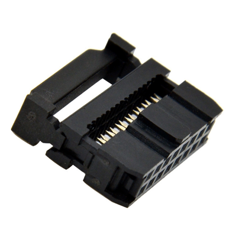 Pitch 2.54mm 16Pin Black Three-piece IDC Connector