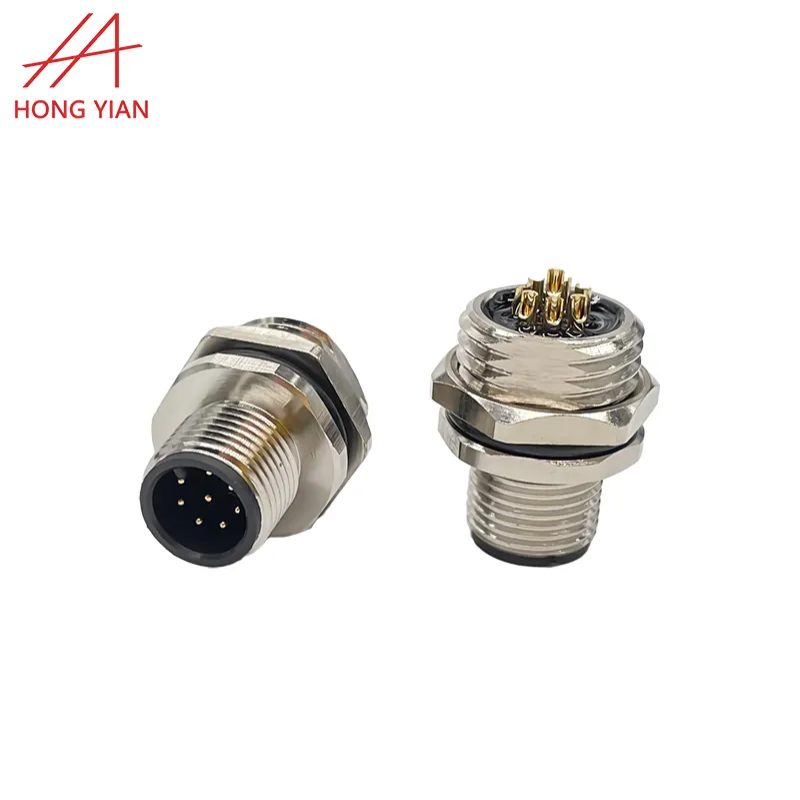 Electrical Waterproof Connector Quick lock Panel Mount 2 3 4 5 6 pin M5 M6 M8 M12 Wire Circular Connectors