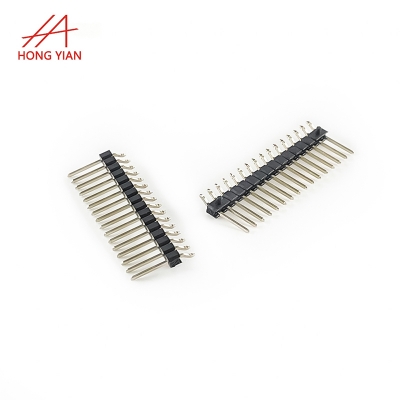 Pitch 2.54mm Right Angle SMT Single Row Male Pin Header