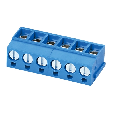 Pitch 3.81mm Screw 6P Blue Terminal Block 