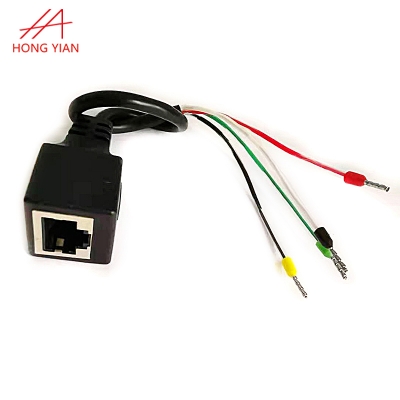 Pitch 3.5mm RJ45 Network Female Connector Cable Assembly