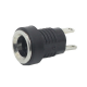 DC022B 2pin DC Power Socket Round with Screw 5.5x2.1mm Vertical Female DC Socket