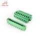 Pitch 5.0 5.08mm Plug-in Type Double Screw Fixation Green Terminal Block Connector