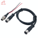 IP68 Waterproof 2 pin M12 Circular  Power Data Cable Wire Plug Connectors